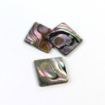 Shell Flat Back Flat Top Straight Side Stone - Square 15x15MM ABALONE