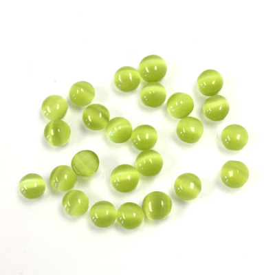 Fiber-Optic Cabochon - Round 04MM CAT'S EYE OLIVE