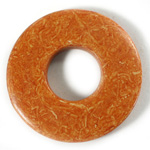 Plastic Bead - Smooth Round Donut 50MM INDOCHINE LT BROWN