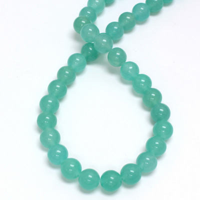 Gemstone Bead - Smooth Round 08MM Dyed QUARTZ Col. 136 AMAZONITE