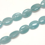 Gemstone Bead - Smooth Flat Oval 14x10MM Dyed QUARTZ Col. 136 AMAZONITE