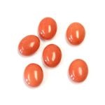 Gemstone Cabochon - Oval 10x8MM DOLOMITE DYED CORAL
