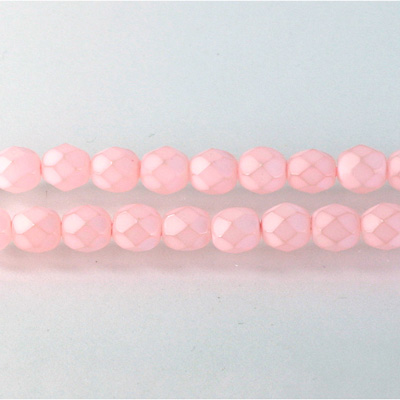 Czech Glass Fire Polish Bead - Round 06MM MATTE LT ROSE 43473