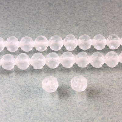 Czech Glass Fire Polished Bead - Fancy Cut Flower 06MM MATTE CRYSTAL