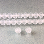 Czech Glass Fire Polished Bead - Fancy Cut Flower 06MM MATTE CRYSTAL