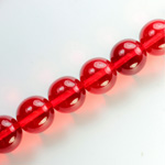 Czech Pressed Glass Bead - Smooth Round 12MM RUBY