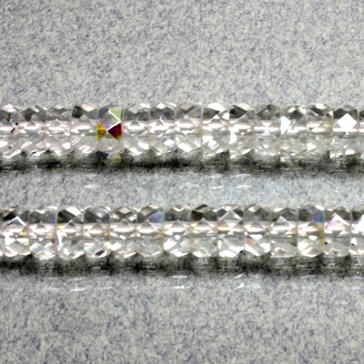 Czech Glass Fire Polished Bead - Rondelle 06x3MM CRYSTAL AB