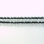 Czech Glass Fire Polish Bead - Round 04MM CRYSTAL BLACK LINE
