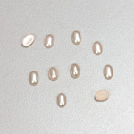 Glass Medium Dome Cabochon Pearl Spray Finish - Oval 06x4MM LT ROSE