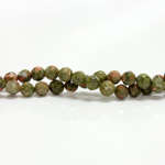 Gemstone Bead - Faceted Round 06MM EPIDOTE