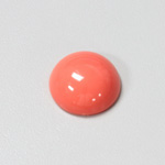 Plastic Flat Back Opaque Cabochon - Round 20MM CORAL