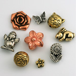 Metalized Beads - Flowers & Animals