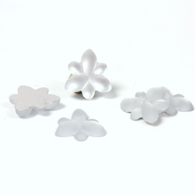 Glass Flat Back Novelty Stone - Trefoil 11x12MM MATTE Crystal  Foiled