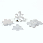 Glass Flat Back Novelty Stone - Trefoil 11x12MM MATTE Crystal  Foiled