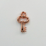 Metalized Plastic Pendant- Key 18x10MM COPPER