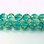 Czech Glass Fire Polish Bead - Round 08MM GREEN-YELLOW 69019