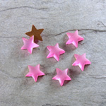 Glass Cabochon - Star 08MM MATTE Rose Foiled