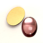 Glass Medium Dome Foiled Cabochon - Oval 25x18MM LT AMETHYST