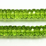 Czech Glass Fire Polished Bead - Rondelle 10x4MM OLIVINE