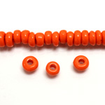 Plastic Bead - Round Tire 08MM BRIGHT TANGERINE