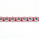 Plastic Rhinestone Banding 1 Row PP26 (SS13) CRYSTAL AB-PINK