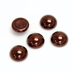 Glass Medium Dome Cabochon - Round 11MM Metallic Coated ANTIQUE COPPER