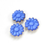 Glass Flat Back Foiled Mirror - Daisy 10MM MATTE SAPPHIRE