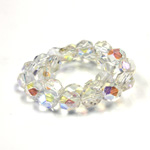 Glass Fire Polish Bead - Round 07MM CRYSTAL AB