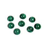 Plastic Mixed Color Cabochon - Round 07MM IMITATION MALACHITE