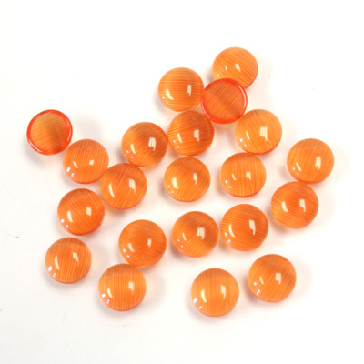 Fiber-Optic Cabochon - Round 05MM CAT'S EYE ORANGE