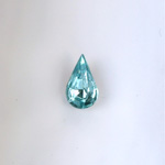 Glass Point Back Foiled Tin Table Cut (TTC) Stone - Pear 08x4.8MM AQUA