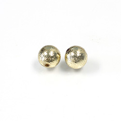 Metalized Plastic Smooth Bead - Round 10MM GOLD TEXTURE