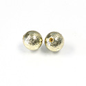 Metalized Plastic Smooth Bead - Round 12MM GOLD TEXTURE