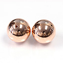 Metalized Plastic Smooth Bead - Round 20MM  COPPER COATED