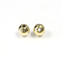 Metalized Plastic Smooth Bead with Large Hole - Round 10MM  GOLD