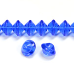 Czech Pressed Glass Bead - Saturn 08x10MM SAPPHIRE