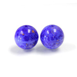 Czech Glass Lampwork Bead - Round 14MM LAPIS LAZULI