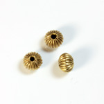 Brass Corrugated Bead - Standard Rondelle 07x5MM RAW