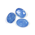 Cut Crystal Point Back Fancy Stone Foiled - Oval 14x10MM OPAL BLUE