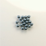 Czech Glass Pearl No-Hole Ball - 2MM DARK GREY 70445