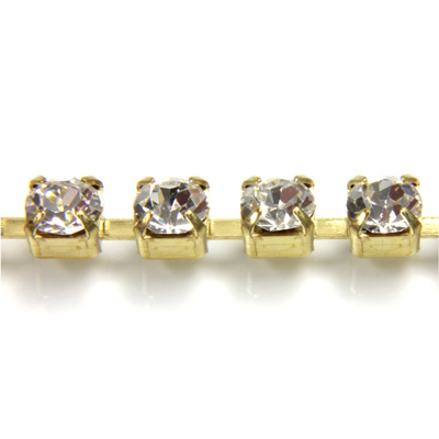 Preciosa MAXIMA Crystal Rhinestone Cup Chain - SS18 CRYSTAL-RAW