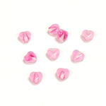 Czech Pressed Glass Bead - Smooth Heart 06x6MM PORPHYR ROSE