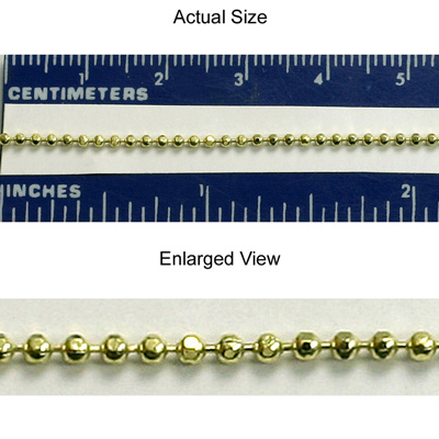 Brass Chain 1.5MM DIA CUT BALL- raw brass