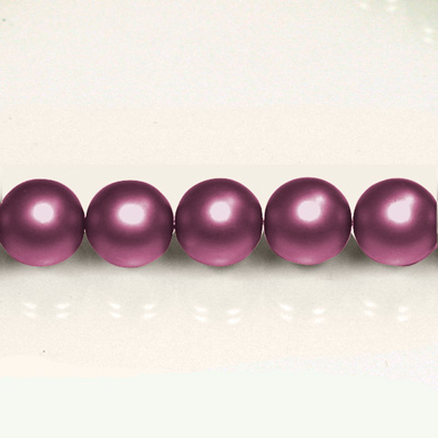 Czech Glass Pearl Bead - Round 06MM MATTE AMETHYST 75478