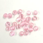 Fiber-Optic Cabochon - Round 04.5MM CAT'S EYE LT PINK