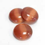 Fiber-Optic Cabochon - Round 18MM CAT'S EYE COPPER