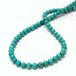 Gemstone Bead - Smooth Round 06MM HOWLITE DYED CHINESE TURQ