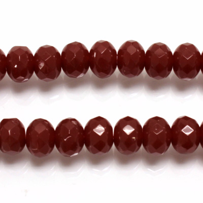 Czech Glass Fire Polish Bead - Rondelle Donut 09x6MM CORNELIAN