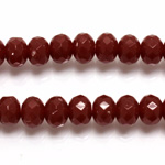 Czech Glass Fire Polish Bead - Rondelle Donut 09x6MM CORNELIAN