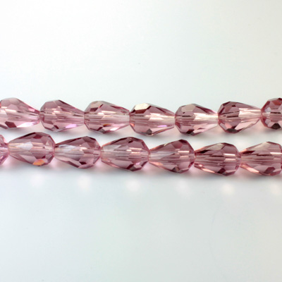 Chinese Cut Crystal Bead - Pear 09x5MM LIGHT AMETHYST